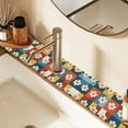 thumbnail image 2 of Yayeee Faucet Mat for Kitchen Sink 14.7" Diatomite Long Splash Guard Pad, Yellow Checkered Daisy, 2 of 7