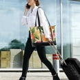 thumbnail image 5 of FORMRS Canvas Laptop Tote Bag for Women with 15.6" Computer Compartments Shoulder Handbag, Citrus Leaves, 5 of 7