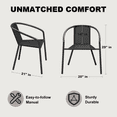 thumbnail image 4 of Gaildon Pack Medium Brown Rattan Indoor-Outdoor Restaurant Stack Chair | Versatile and Stylish Seating, 4 of 7