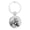 13002203Color, variant on Alloy Glass Keychain with Exquisite Craftsmanship, Durable Key Ring for Women, Men, and Purse Accessories, 25mm Glass Diameter