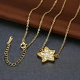 thumbnail image 5 of QQTDFG Yellow Gold Plated Necklace Pendant Star Zirconia 20 Inches 1MM Lobster B175-default, 5 of 7