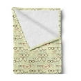 thumbnail image 2 of Sunglasses Soft Flannel Fleece Throw Blanket, Continuing Eye Accessories in Various Shapes and Colors Scattered, Cozy Plush for Indoor and Outdoor Use, 50" x 70", Cream and Multicolor, by Ambesonne, 2 of 5