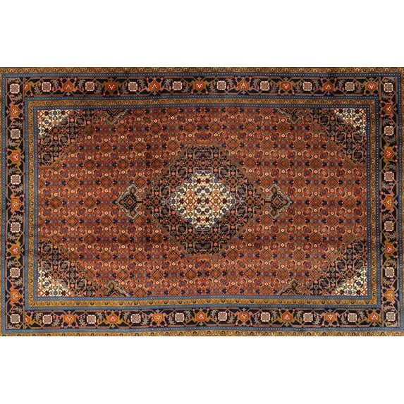 Ahgly Company Indoor Rectangle Traditional Deep Red Persian Area Rugs, 8' x 12'
