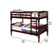 thumbnail image 5 of Benzara BM207974 Traditional Bunk Bed with Attached Ladder & Turned Legs, Dark Brown, 5 of 5
