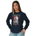 thumbnail image 5 of Liberty Death Skull Crossbones Flag Plus Size Crewneck Graphic Tee Shirt Brisco Brands 5X, 5 of 6