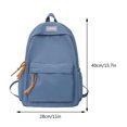 thumbnail image 2 of Mochila Nylon Moda Casual Color Caramelo Color Sólido Shopper Bolsa Azul, 2 of 5