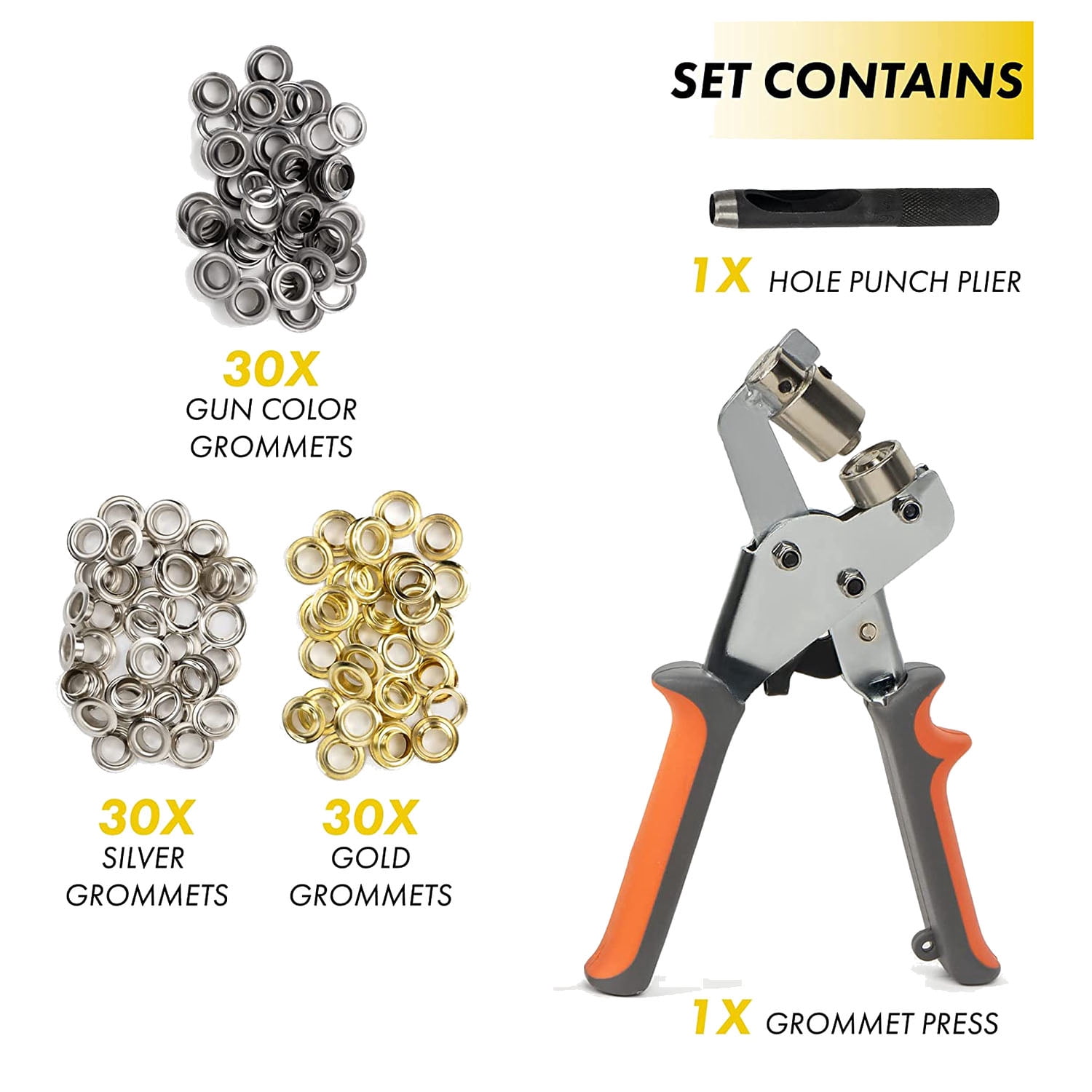 Grommet Tool Kit Manual Machine Handheld Plier Metal Grommet
