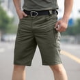 thumbnail image 2 of Men's Loose Waterproof Multi-Pocket Work Pants, Cargo Trousers, Elastic Waist Straight Leg, Quick Dry Breathable, Hiking Fishing Construction, Outdoor Workwear | AESTIVO,Army Green L, 2 of 7
