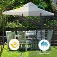 thumbnail image 6 of Yescom 10x10Ft UV30+ Gazebo Replacement Top for 2 Tier Outdoor Canopy Cover Patio Backyard Party Deck Ivory, 6 of 9