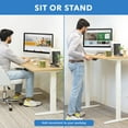 thumbnail image 6 of Dual Motor Electric Standing Desk with 55" Tabletop - White Base, 6 of 9