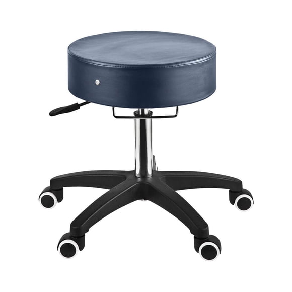 Master Massage Glider Adjustable Rolling Stool in Royal Blue with Chrome Grab Bar for Salon,Beauty, Home and office use