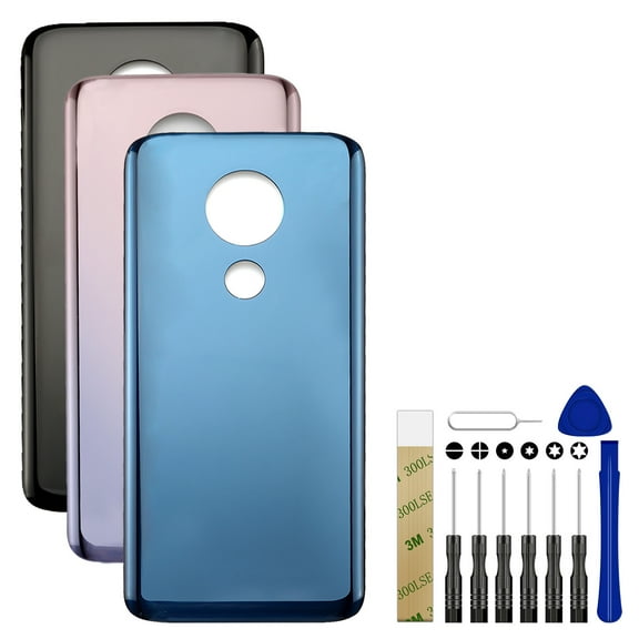 For Motorola Moto G7 Power XT1955-2 Replacement Brazil Global Version Back Battery Cover Rear Housing Door Tool Blue