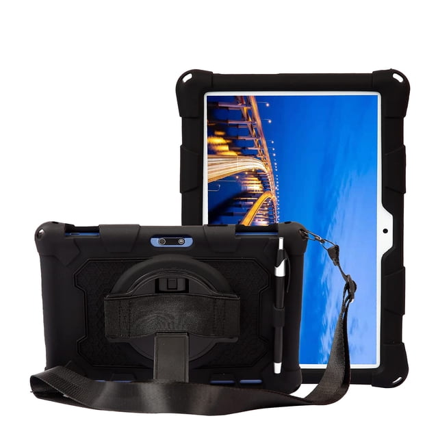 Funda Hminsen para tablet Pritom M10 de 10 pulgadas con soporte, color negro