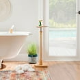 thumbnail image 4 of Powell Barra Round Adjustable Height Indoor Accent Drink Table, 25-30" Tall, Gold/Sandy Marble, 4 of 11