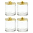 thumbnail image 7 of mDesign Small Round Acrylic Apothecary Canister Jars - 4 Pack - Clear/Chrome, 7 of 7