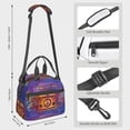 thumbnail image 3 of Goofa Peace And Love Pattern Lunch Bag ,Insulated Lunch Box, Small Leakproof Cooler Food Lunch Containers Reusable High Capacity Lunch Tote Bags, 3 of 8