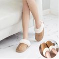 thumbnail image 4 of Pantuflas de invierno para mujer y hombre, cálidas, de piel de cordero, de felpa, suaves y antideslizantes, para interior y exterior, 4 of 5