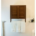 thumbnail image 3 of Eccostyle Solid Bamboo Spa or Bath 2 Door Wall Hanging Space Saver Cabinet - Caramel, 3 of 7