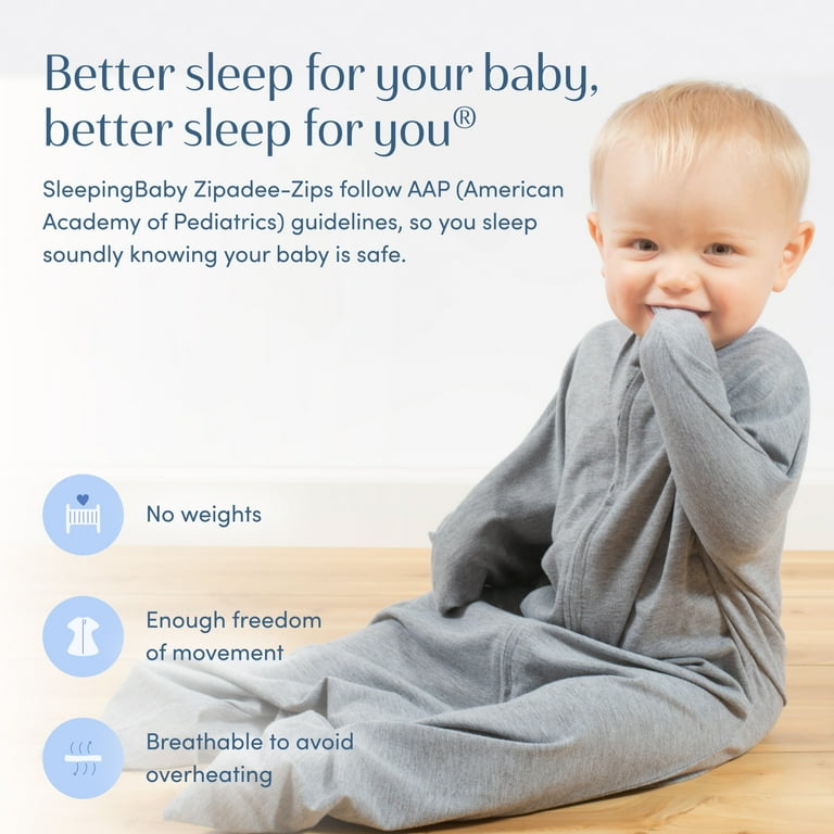 Sleeping Baby Zipadee Zip Baby Swaddle Sack 12 24 Months Heather