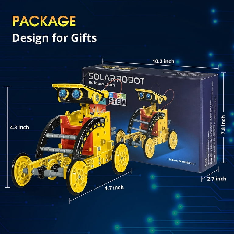 13-in-1 STEM Solar Robot Kit Toys Gifts for Age 8 9 10 11 12 Years Old,  Educational Building Science Experiment DIY Set Birthday Gifts for Boys  Girls Kids Teens - Akukulu Family
