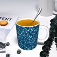 thumbnail image 5 of Yiaed Blue Glitter Print Ceramics Coffee,Large Handle Design,Extra Large Tea and Coffee Cup for Office and Home Mugs, 5 of 6