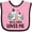 Pink and Black, variant on Inktastic Zebra My Glamma Loves Me Boys or Girls Baby Bib