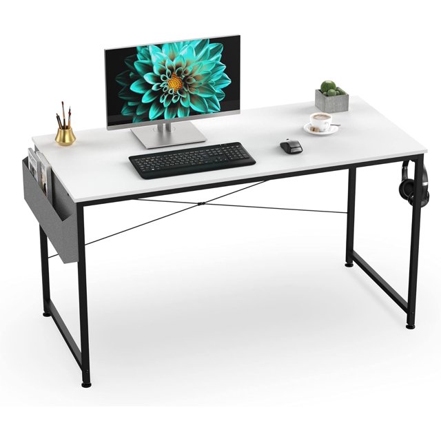 . Computer Desk with Non-Woven Storage Bag Office Work Desk for Small Spaces Writing Study Industry Modern Table for Bedroom Home Office