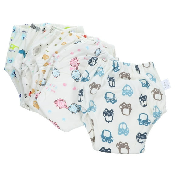 ELAYARD 1 Set 6 Pcs 4 Layers Gauze Baby Training Pants Newborn Washable Nappy Pants Random Style