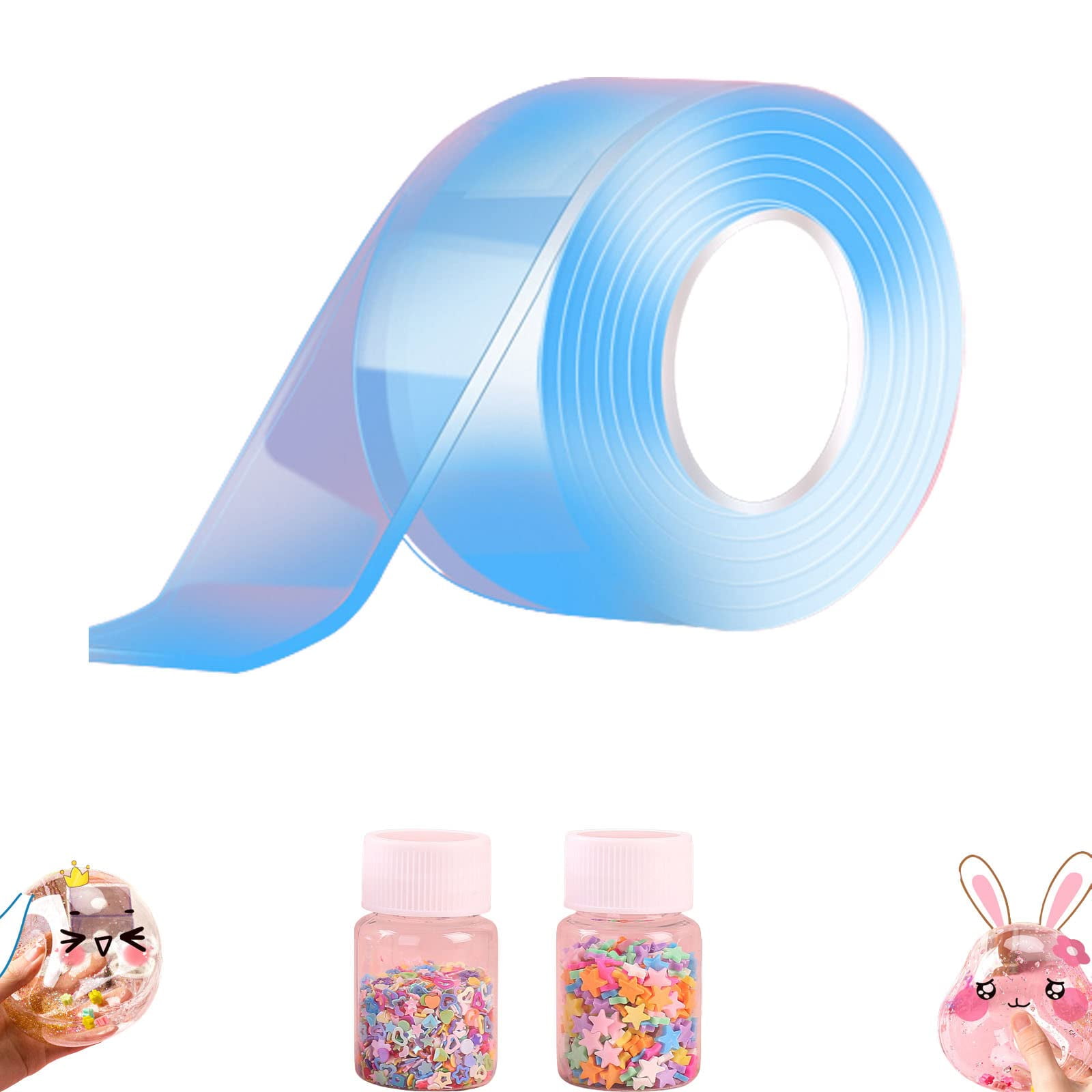 Nano Tape Bubbles Kit, Blowable Bubble Tape,Nano Tape for Making