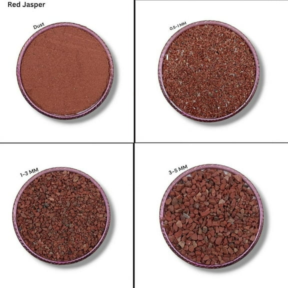 Natural Crushed Red Jasper Coarse Gemstone Powder Crushed All Size For Woodwork, Ring Inlay Jasper Healing Stone Powder Resin Art Inlay 0.5 to 1 MM 50 Gram ( 1.76 OZ )