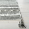 thumbnail image 5 of SAFAVIEH Montauk Jobeth Striped Cotton Area Rug, Grey/Ivory, 3' x 5', 5 of 10