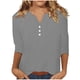 thumbnail image 1 of Vestidos Casuales Para Mujer, Blusas De Mujer De Moda Camisa de lino y lino para mujer, de moda, de color liso, con botones, cuello en V, holgada, manga larga, con cuello en V, 1 of 9