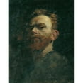 thumbnail image 3 of Karl Köpping 12x14 Black Modern Framed Museum Art Print Titled - Self -Portrait (1879), 3 of 5