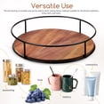 thumbnail image 2 of Shisuyan Rotating Tray Round Serving Tray Wood Round Tray Vanity Tray Turntable Organizer Centerpiece Tray, 2 of 8
