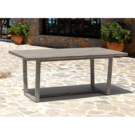 Gracie Oaks Joanne Casual Contemporary Driftwood Gray Outdoor Dining Gracie Oaks Joanne Casual Contemporary Driftwood Gray Outdoor Dining Table - Walmart.com - Gracie Oaks Joanne Casual Contemporary Driftwood Gray Outdoor Dining
