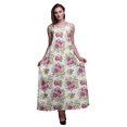 thumbnail image 1 of Bimba Robe Longue pour Femmes en Rayonne à Imprimé Floral Chic Bohème d'Été Maxi de Plage - Xxx-Grand, 1 of 1