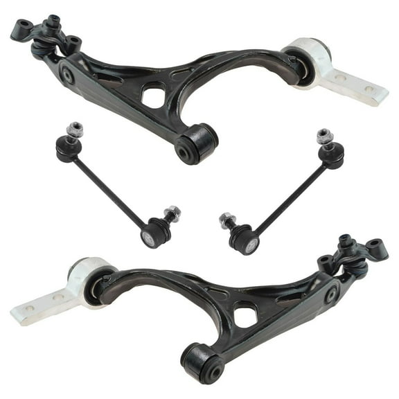 TRQ 4pc Suspension Kit Front Lower Control Arms Ball Joints w/ Sway Bar Links PSA64821 Fits select: 2009-2013 MAZDA 6