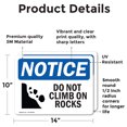 thumbnail image 2 of (2 Pack) Do Not Climb On Rocks Sign, 2 of 7
