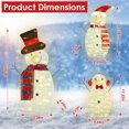 thumbnail image 4 of TeqHome 2.5ft 3-Piece 2D Lighted Christmas Snowman Decorations 8 Lighting Modes IP44 Waterproof Outdoor Yard Decor Christmas Decoration USB Plug, 4 of 9