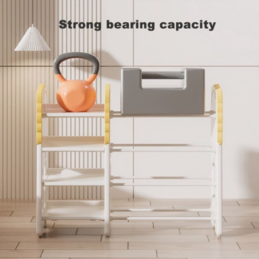 Kids Bookshelf and Toy Storage, 4-Tier Organizer with 8 Removable Storage Bins, Children's Bookcase & Toy Organizer for Bedroom, Playroom, Nursery, Classroom & Study Room, Grey