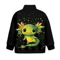 thumbnail image 5 of Uorisanigo Girls Half Zip Sweatshirt Loose Green Axolotl Long Sleeve Pullover Crop Tops Lightweight Quarter Zipper Cropped Sweatshirt for Sports and Daily Wear, 5-14 Years, 5 of 7