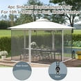 thumbnail image 6 of Patio Umbrellas Outsunny 10' x 10' Universal Replacement Mesh Sidewall Netting for Patio Gazebos and Canopy Tents with Zippers, (Sidewall Only), White,Market Umbrellas, 6 of 10
