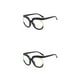 thumbnail image 1 of Sonducket Gafas cuadradas de gran tamaño con estampado de leopardo, montura grande colorida, gafas sin receta, accesorios de viaje para el Negro 2piezas, 1 of 6