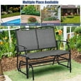thumbnail image 4 of Pemberly Row Patio Glider Rocking Bench Double 2 Person Chair Gray, 4 of 8