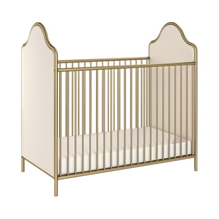 UPC: 0029986680426 | Little Seeds Piper Upholstered Metal Crib Gold