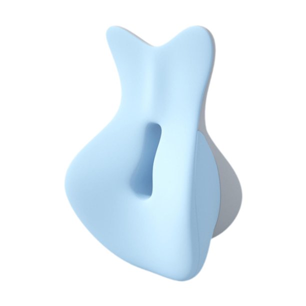 Cojín de apoyo para la espalda, ergonómico, elegante y multiusos para el cuello, para apartamentos. Azul