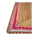 thumbnail image 5 of Indian Handmade Braided Multi Cotton Border with Inner Natural Jute Area Rug, Home Décor Rug, Jute Rug for Bedroom, Dining Room, living room, Doormat Rug Size - 6' x 7' (180 cm x 210 cm), 5 of 5