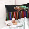 thumbnail image 4 of Gaeub Chameleon Panther On Colored Pencils Flannel Fleece Throw Blanket - Cozy Home & Bedroom Decor, Dorm Room Essential for Girls-16"x24", 4 of 6