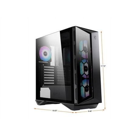 MSI - MPG GUNGNIR 110R ATX Mid-Tower Case - Black