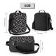 thumbnail image 2 of Disketp Black White Leaves Bolsa Térmica Estampada para Almuerzo, Lonchera para Hombres y Mujeres Adultos, 2 of 7